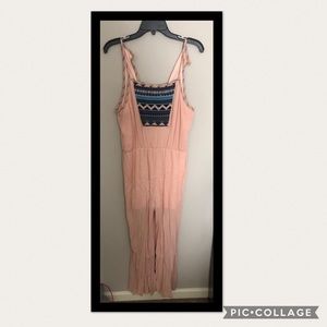 Altar’d State Pink Aztec Detailed Jumpsuit.